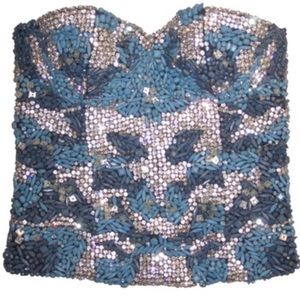 alice + olivia ivy rhinestone corset top!